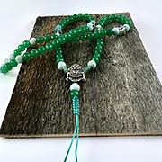 Amazonite, Feng Shui Mala Inspired Necklace